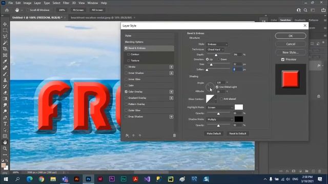 Class 41 - Layer Style - Adobe Photoshop 2021 Tutorial Urdu Hindi смотреть онлайн