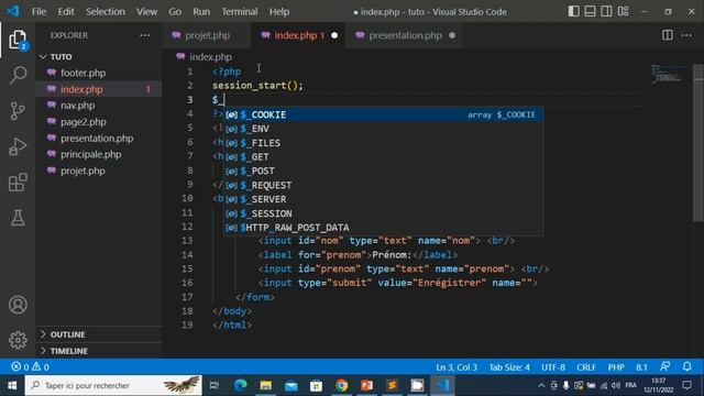 Programmation PHP - Episode 27 : Variables superglobales – sessions смотреть онлайн
