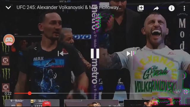 UFC 245 Холлоуэй VS Волкановски-Кто победитель?? смотреть онлайн