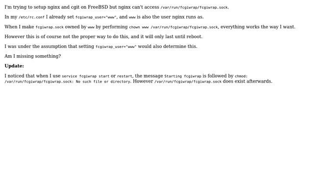 Nginx on FreeBSD: fcgiwrap.sock permission denied (2 Solutions!!) смотреть онлайн
