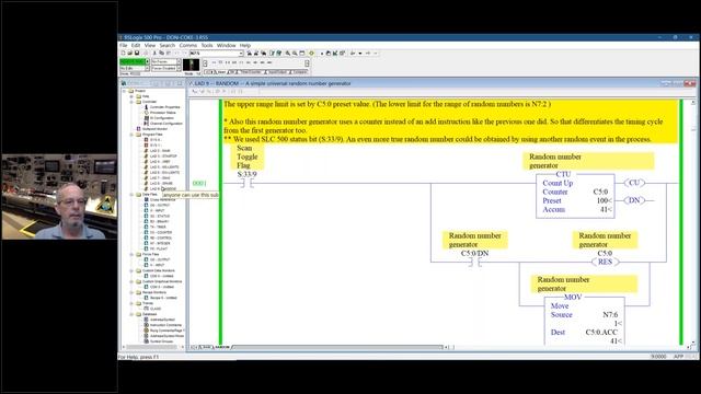 PLC Programming - Random Number Generator Example Ladder Logic. Live смотреть онлайн