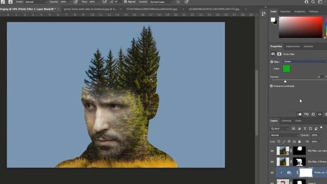 Double Exposure Photoshop смотреть онлайн