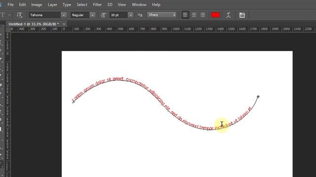How To Make Line Style & Custom Shape Add Text In Photoshop CC смотреть онлайн