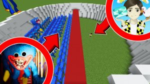 1000 ХАГГИ ВАГГИ против НАЙСИКА БРО в майнкрафт ! Битва HUGGY WUGGY POPPY PLAYTIME MINECRAFT