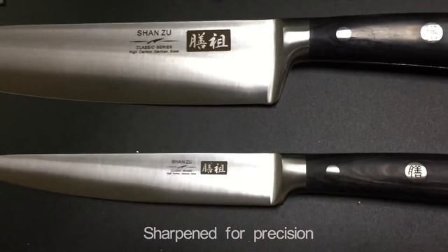 SHANZU CLASSIC series 3 PCS Professional German x50crmov15 Stainless Steel Kitchen Chef Knife Set смотреть онлайн