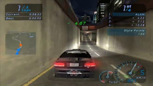 Need For Speed: Underground - Race #57 - Chad's Back (Sprint) смотреть онлайн
