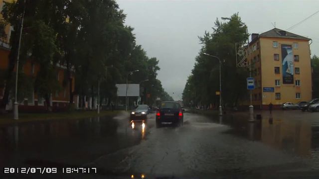 09.07.2012 потоп в Северодвинске (Carcam f2000fhd) смотреть онлайн