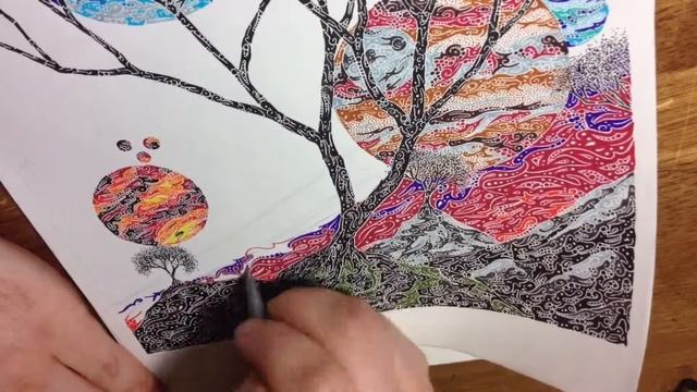 Holon Ink - 'A Foreign Sky' Part 5 Pen/Ink Drawing Time Lapse / Speed Drawing смотреть онлайн