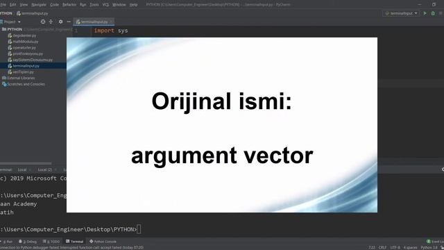 66-) (Python Kursu) - Command Prompt (Komut İstemi) üzerinden Input Alma işlemi смотреть онлайн