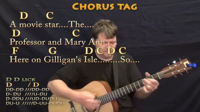 Gilligan's Island (TV Theme) Guitar Cover Lesson with Chords/Lyrics смотреть онлайн