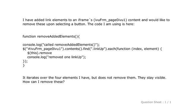 HTML : How can I remove elements in an iframe using JQuery? смотреть онлайн