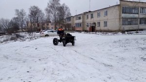 Трактор из ваз 2109 первый выезд