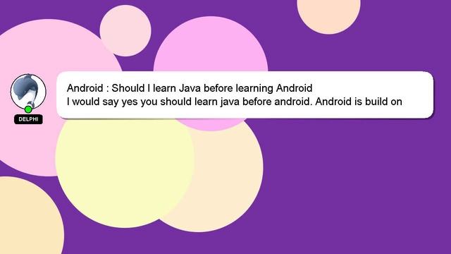Android : Should I learn Java before learning Android смотреть онлайн