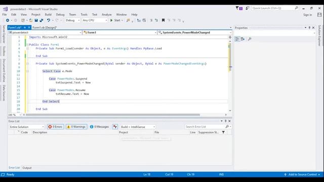 VB.NET - Detect when computer sleeps and wakes смотреть онлайн