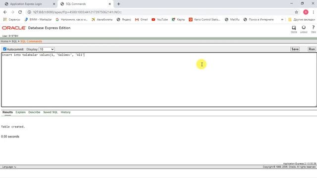 Oracle da jadval yaratish смотреть онлайн