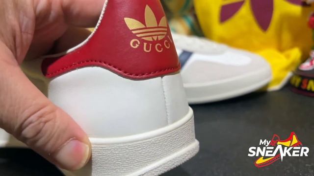 Adidas X Gucci Gazelle White смотреть онлайн