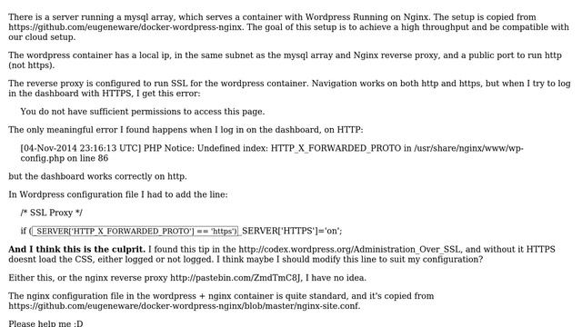 Wordpress behind nginx reverse proxy doesnt work in https смотреть онлайн