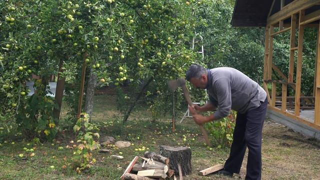 Cooking Lunch For Wooden House Builders, Outdoor Cooking