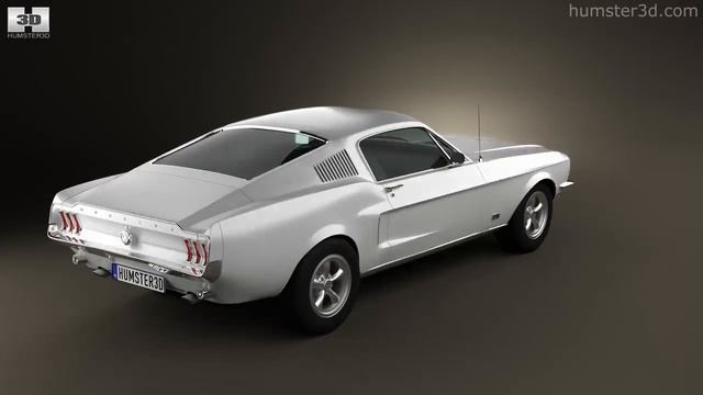 Ford Mustang GT 1967 by 3D model store Humster3D.com смотреть онлайн