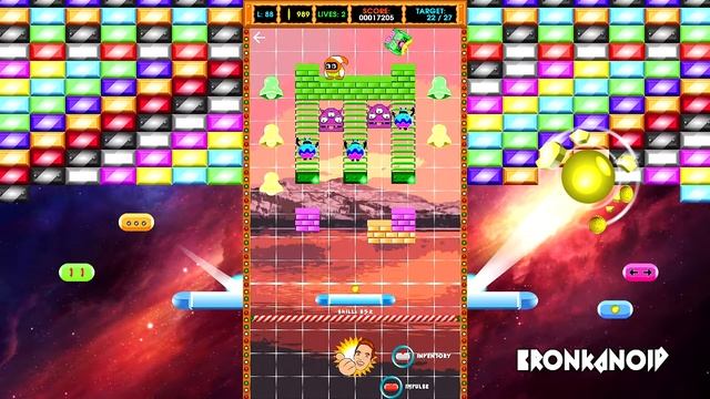 BRONKANOID - BRICK BREAKER - [Mobile game] смотреть онлайн