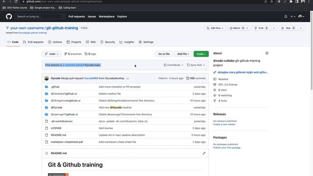 Git and Github training #9: Github UI - Syncing your fork смотреть онлайн