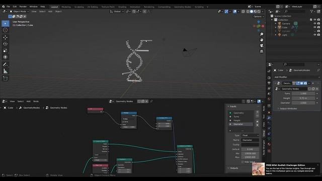 Blender 3.0: DNA Geo Nodes смотреть онлайн