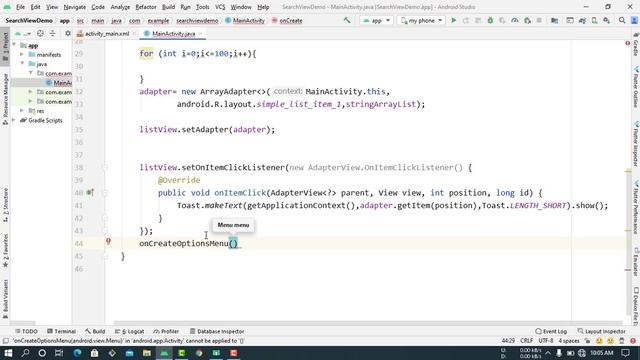 Search View Example in Android Studio||Add Search View in Android Project смотреть онлайн