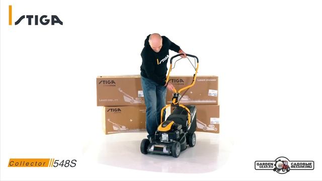 Обзор газонокосилки бензиновой Stiga Collector 548 S смотреть онлайн