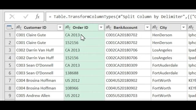 Split Columns in Excel Power Query | Split text in Power Query | Excel Power Query Tutorial смотреть онлайн