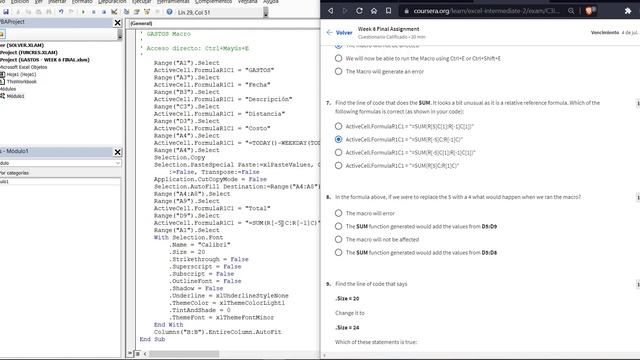 FINAL ASSIGMENT - Week 6 - Excel Intermediate II - Coursera смотреть онлайн