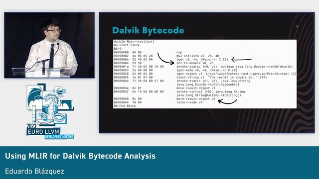 2023 EuroLLVM - Using MLIR for Dalvik Bytecode Analysis смотреть онлайн