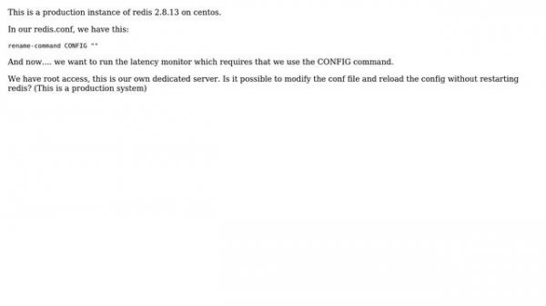 DevOps & SysAdmins: redis: enable a disabled command at run time