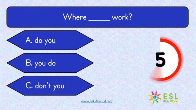 Simple Present Tense Quiz for Kids | Learn Present Simple Grammar смотреть онлайн