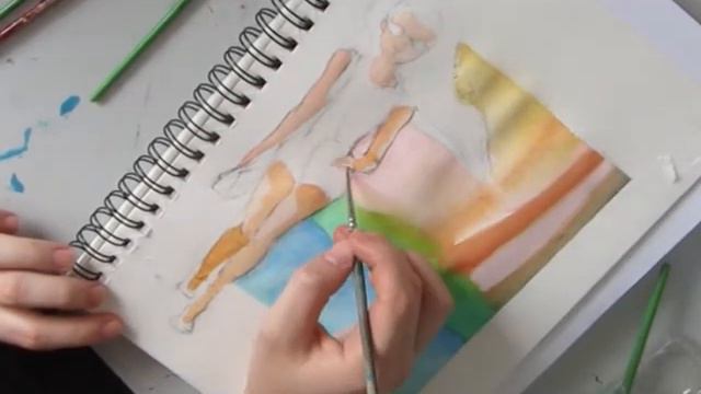 Watercolour Lunchtime Sketch Recreation смотреть онлайн