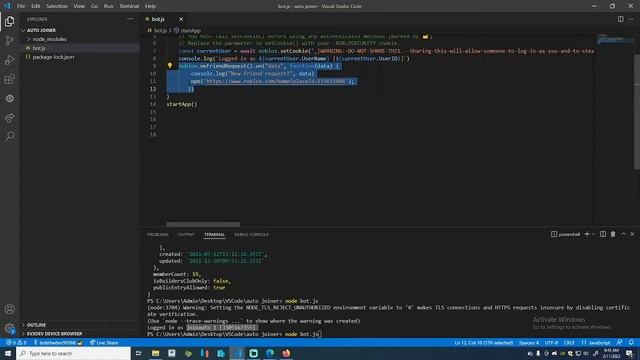 How to Intergate Your Bot and Noblox.js смотреть онлайн