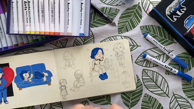 Рисую акриловыми маркерами | Обзор маркеров Arrtx смотреть онлайн