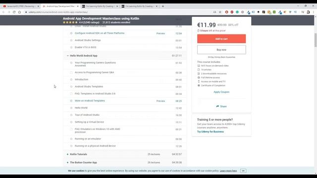Review: Android App Development Masterclass using Kotlin [2020] Udemy смотреть онлайн