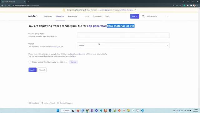 Flask Material Kit - Go LIVE on Render (Free product) | AppSeed смотреть онлайн
