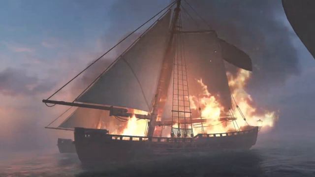 Assassin's Creed Rogue Remastered piloting a Man O War and sinking a French fleet смотреть онлайн