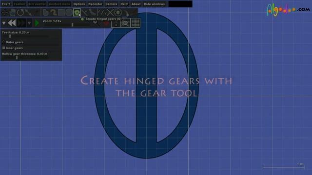 Algodoo - Tutorial - Gears and collision groups смотреть онлайн