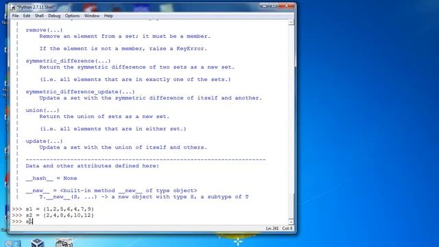 py029 Питон множества смотреть онлайн