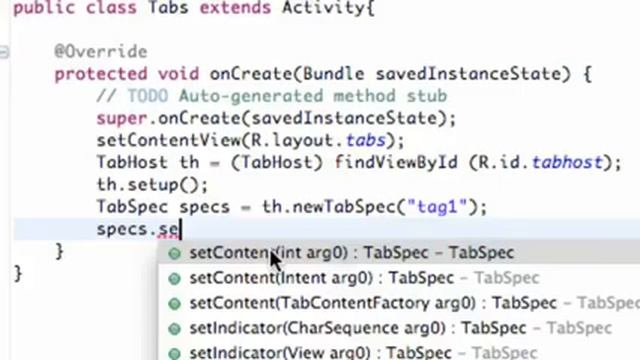 Android Application Development 85 Setting up the TabHost in Java смотреть онлайн