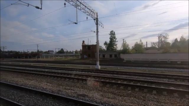 Прибытие в Лихославль из окна поезда