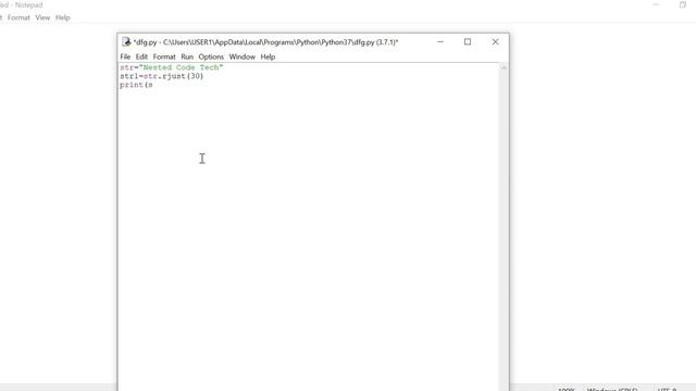 Python String -rjust( ) method Example смотреть онлайн
