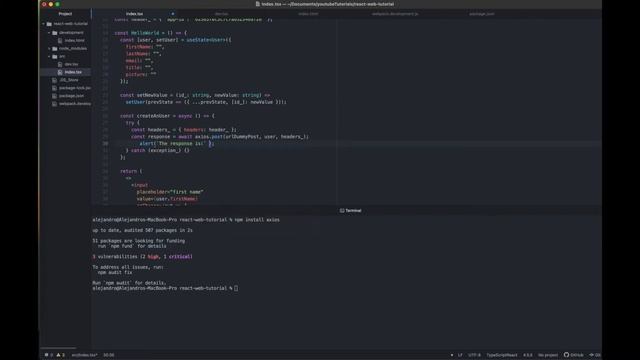 Sending post data onto Dummy API using React Hooks; Promises with Axios | Explained смотреть онлайн