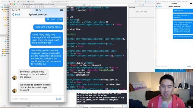 Swift: Firebase 3 - How to Create Chat Bubbles using Constraints (Ep 13) смотреть онлайн