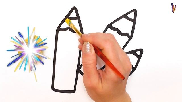 How to Draw Rainbow Pencils Drawing for Kids смотреть онлайн