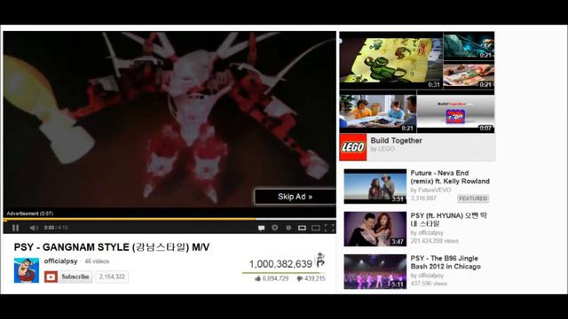 Gangnam Style Video Hits 1 Billion Views