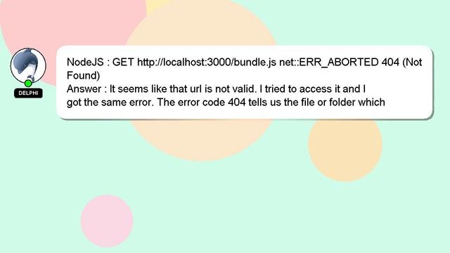 NodeJS : GET http://localhost:3000/bundle.js net::ERR_ABORTED 404 (Not Found) смотреть онлайн