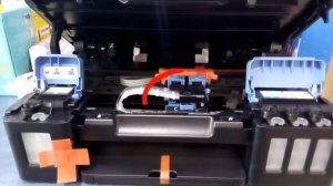 Заправка принтера Canon красками + установка картриджей.